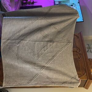 Gray Cotton Throw